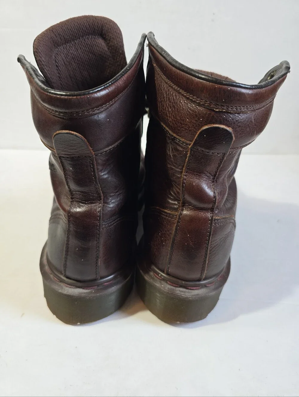 Dr Marten Mens Brown Leather Work Boots - Rugged Lace-Up Style Size 10